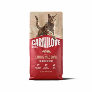 Carnilove ACTIVE Cat Lamb&Wild Boar Adult Sterilised sausā barība sterilizētiem kaķiem ar jēru un mežacūku 6 kg