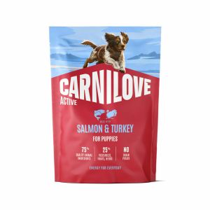 Carnilove Dog Active Puppy Salmon & Turkey  barība kucēniem lasis ar tītaru 1,5 kg