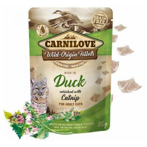Carnilove Cat Pouch Duck Catnip mitrā barība kaķiem pīle mērcē 85g