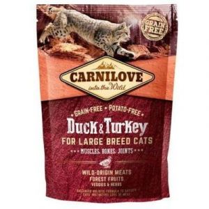 CARNILOVE Duck & Turkey Large Breed Cats bezgraudu barība lielo šķirņu kaķiem ar pīles un tītara gaļu 6kg
