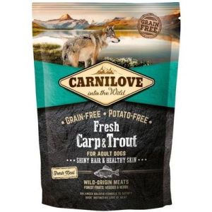 CARNILOVE Fresh Carp & Trout for Adult bezgraudu barība jebkura izmēra pieaugušiem suņiem ar karpu 1.5 kg 