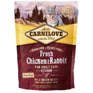 CARNILOVE Fresh Chicken & Rabbit Gourmand for Adult bezgraudu barība kaķiem ar vistu un trusi 2kg