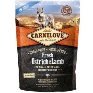 CARNILOVE Fresh Ostrich & Lamb for small breed bezgraudu barība maza auguma suņiem ar strausu un jēru 1.5 kg 
