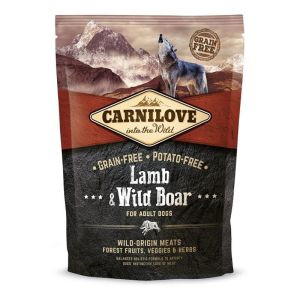 CARNILOVE Lamb & Wild Boar for Adult bezgraudu barība jebkura izmēra suņiem ar jēru/mežacūku 1.5 kg 
