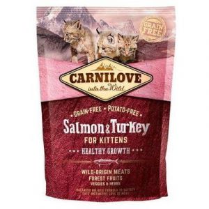 CARNILOVE Salmon & Turkey for Kittens bezgraudu sausā barība kaķēniem ar lasi un tītaru 6kg