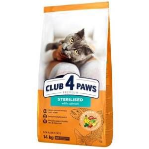 Club 4 Paws Sterilised Salmon barība sterilizētiem kaķiem ar lasi 14kg