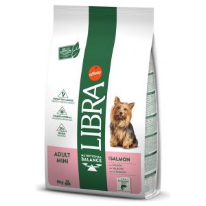 Libra Dog Adult Mini Salmon sausā barība mazo šķirņu suņiem ar lasi 8kg