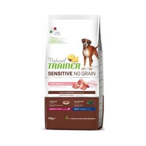 Natural trainer Sensitive Medium Maxi Pork bezgraudu barība ar Cūkgaļu 12kg