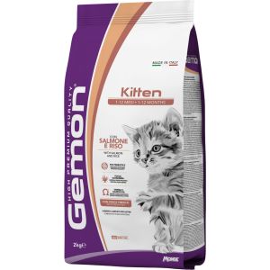 GEMON Cat Kitten with salmon and rice sausā  barība kaķēniem ar lasi 2 kg