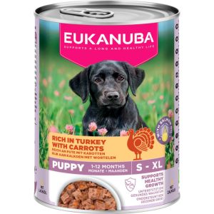  Eukanuba CAN LC PUP AB TUR&CAR konservi kucēniem ar tītaru 6x400g