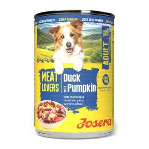 JOSERA Meat Lovers Adult Menu Duck with Pumpkin konservi suņiem ar pīli un ķirbi 6x400 g