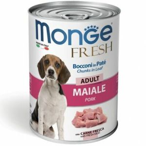 Monge Fresh Chunks ADULT with Pork konservi suņiem ar cūku 400g