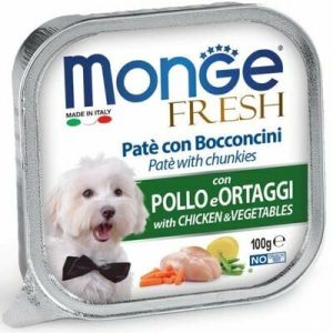 Monge Fresh pate with Chicken & Vegetable konservi suņiem pastēte ar vistu un dārzeņiem 100g