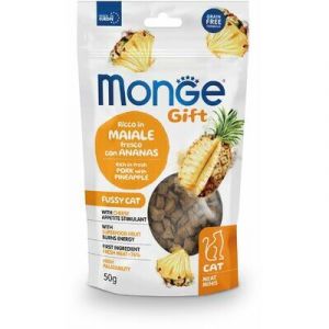 MONGE GIFT Cat MEAT MINIS Fussy cat Pork with pineapple kārums kaķiem ar cūku 50g
