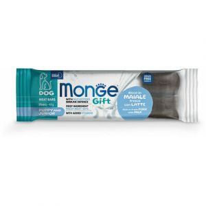 MONGE GIFT Dog MEAT BARS Puppy & Junior Pork with milk kārums kucēniem ar cūkgaļu 40g