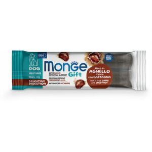 MONGE GIFT Dog MEAT BARS Sensitive digestion Lamb with chestnut kārums suņiem ar jēra gaļu un kastaņiem 40g