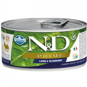 N&D NATURAL & DELICIOUS ND Dog Lamb & Blueberry mini konservi suņiem 6 x 140g