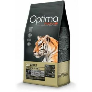OPTIMANOVA Cat Adult Chicken & Rice barība kaķiem ar vistu 2 kg