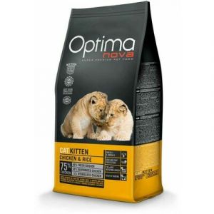 OPTIMANOVA Cat Kitten Chicken & Rice sausā barība kaķēniem ar vistu 400g