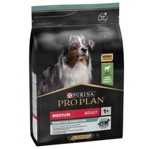 Pro Plan Medium Adult Sensitive Digestion barība vidējo šķirņu suņiem ar jēru 3kg