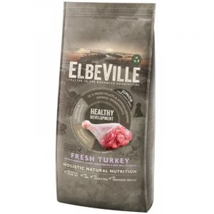 ELBEVILLE Puppy and Junior Large Fresh Turkey Healthy Development kucēniem ar tītaru 11,4 kg